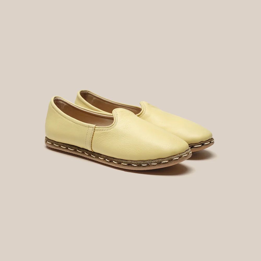 Le Beurre Sabah - Butter Yellow Leather Loafer Flat